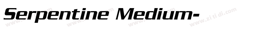 Serpentine Medium字体转换